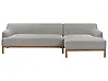 Ecksofa SOSJO Stoff Hellgrau linksseitig