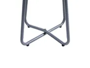 Lounge Set mit Tisch 2-Sitzer PASTO Metall Dunkelgrau_1057485