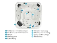 Buiten hottub met LED TULAROSA Wit_820190