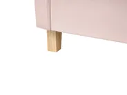 Hochbett Samtstoff CHOCQUES 90 x 200 cm Pastellrosa_1040621