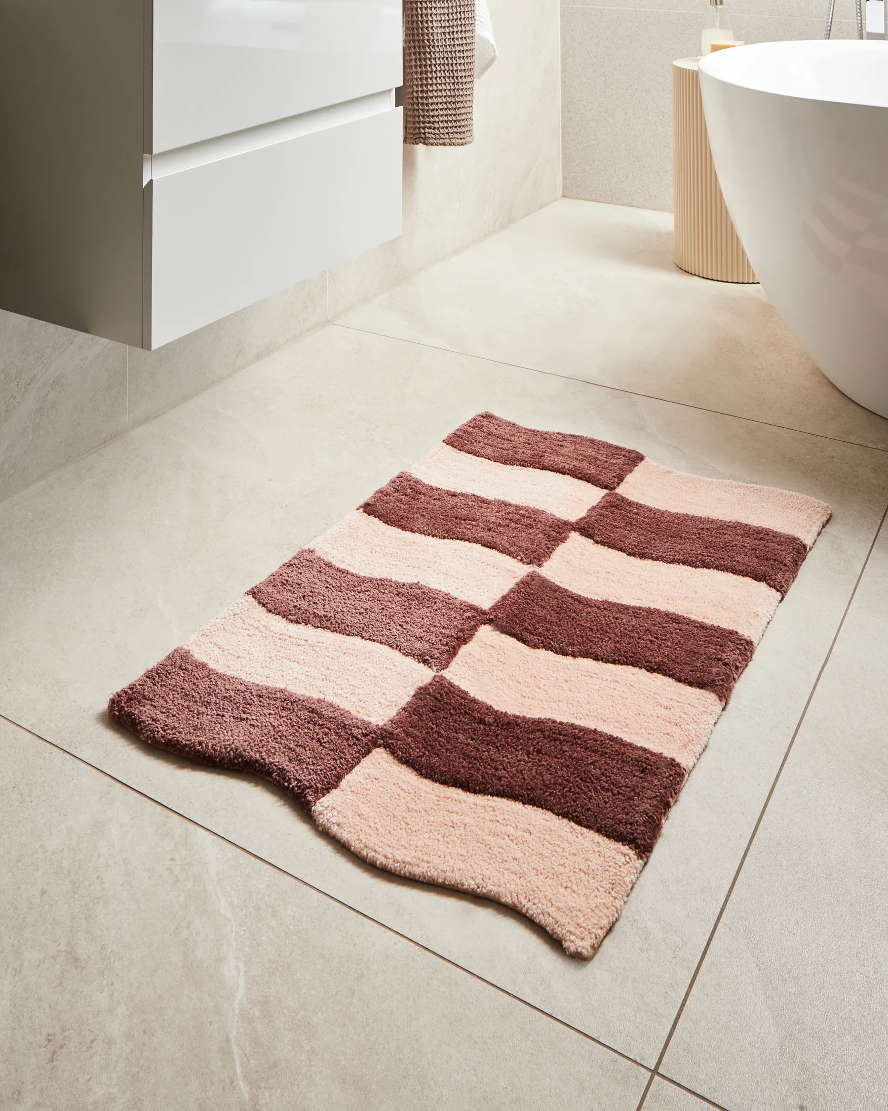 Badematte DIWANA Braun / Beige 60 x 90 cm_1025982