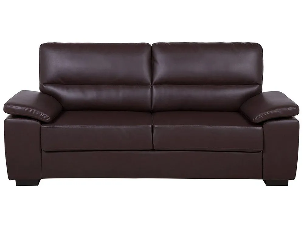 Sofa 3-Sitzer VOGAR Kunstleder Dunkelbraun