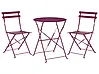 Bistro Set klappbar FIORI Metall Burgunderrot
