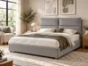 Bett mit Stauraum BATILLY Samtstoff Hellgrau 160 x 200 cm