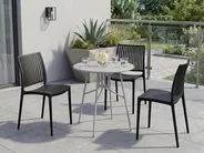 Outdoor Bistrotisch TALTAL 64 cm 64 cm Metall Grau_993394