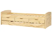 Ausziehbett Kiefernholz PETIVILLE 90 x 200 cm Hellbraun_939660
