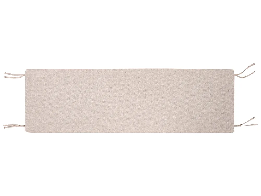 Gartenbank mit Auflage MARLBORO 180 cm Akazienholz Beige_1119117