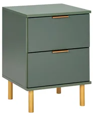2 Drawer Bedside Table WALPOLE Green_949658