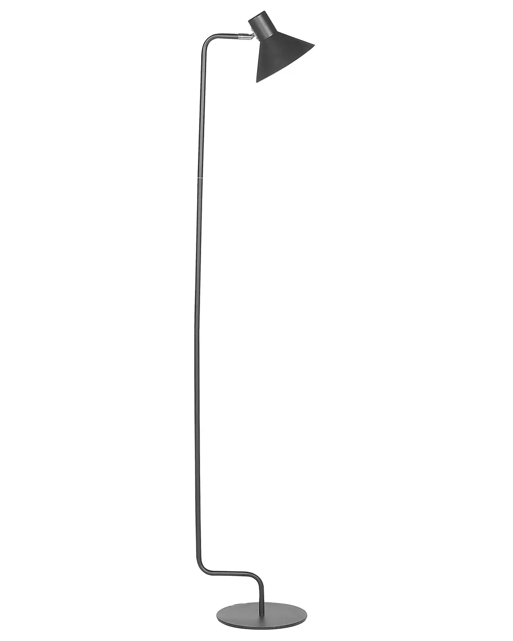 Stehlampe RIMAVA verstellbar Metall Schwarz