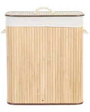 Wäschekorb KANDY Bambus Hellbraun 100 L_849118