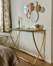 Konsolentisch RINGGOLD Sicherheitsglas Gold_1055282