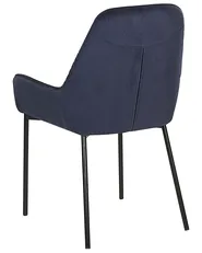 Set of 2 Dining Chairs LOVERNA Corduroy Dark Blue_780021