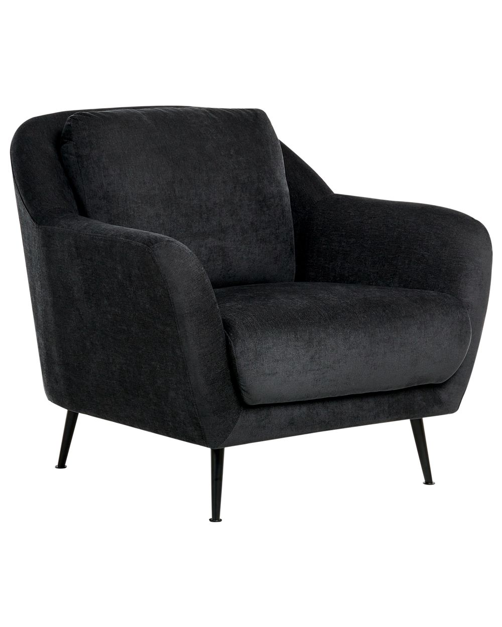 Sessel EIBY Chenillegewebe Schwarz