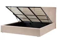 Ottoman Bed LORIENT Boucle Beige 180 x 200 cm (EU Super King)_1040263