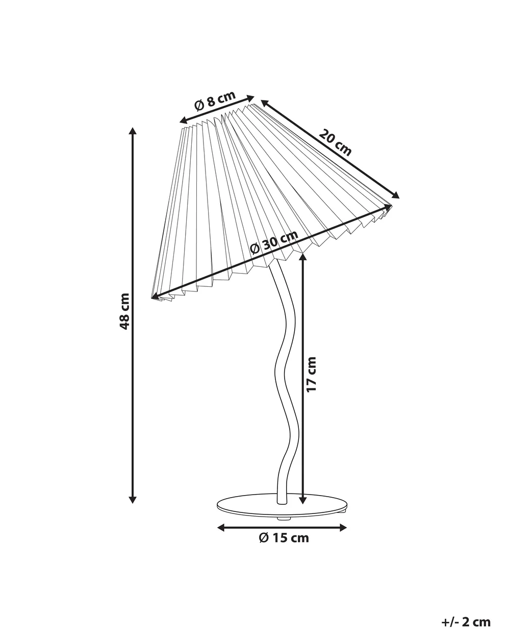 Tischlampe ALWERO Metall Orange_898043