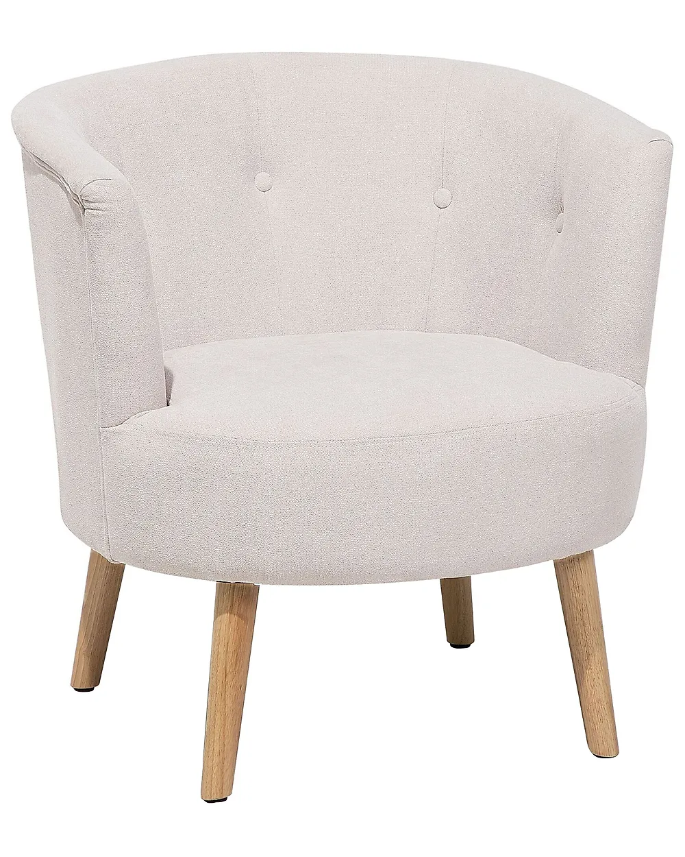 Sessel ODENZEN Stoff Cremeweiß