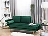 Linksseitige Chaiselongue MIRAMAS Samtstoff Smaragdgrün