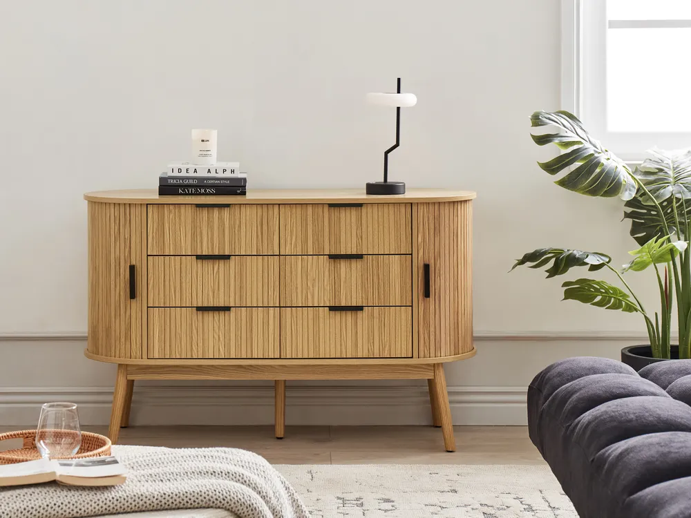 Kommode mit 6 Schubladen SELAH Braun
