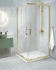 Duschkabine TELA 90 x 90 x 185 cm Gold_944671