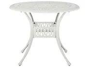 Outdoor Bistrotisch ANCONA 90 cm 90 cm Metall Cremeweiß_806966