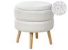 Hocker mit Stauraum OKATON Bouclé Weiß