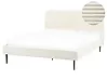 Bed Corduroy FLAYAT 160 x 200 cm (EU King Size) Off-White