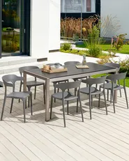 Esszimmerstuhl 8er Set GUBBIO Grau_862356