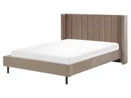 Bett mit Lattenrost Samtstoff VILLETTE 160 x 200 cm Taupe_885598