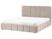 Bett mit Stauraum VAUVERT Stoff Taupe 180 x 200 cm_1093362