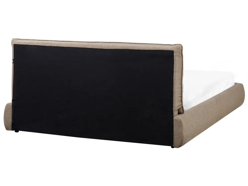 Bed Boucle VINAY 160 x 200 cm (EU King Size) Brown_969423