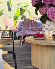 Couchtisch 2er Set SALANTI mit Stauraum Rattan Naturfarben_1008895