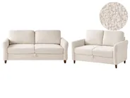 Living Room Set 5 Seater MARE Boucle Beige_1028840
