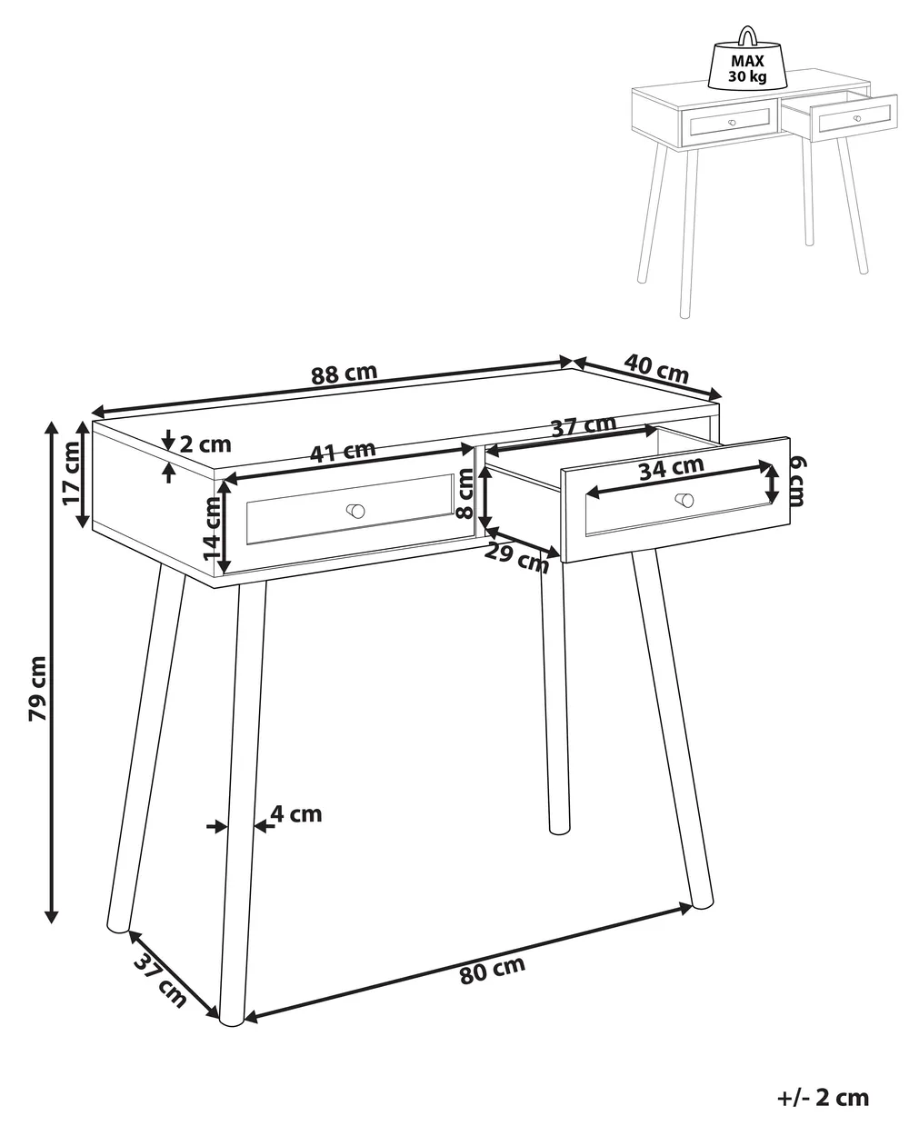 Sidetable ODELL Lichtbruin_848859
