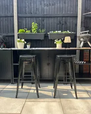 Set mit 2 Barhockern CABRILLO Metall Schwarz_983653
