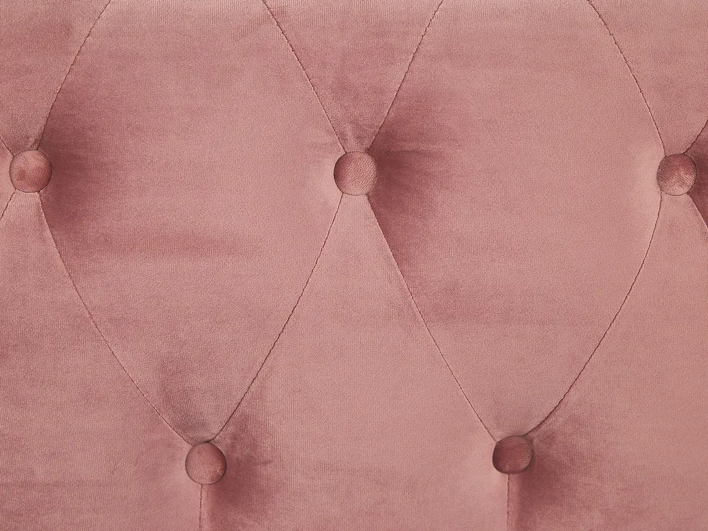 Living Room Set 4 Seater CHESTERFIELD Velvet Pink_778868