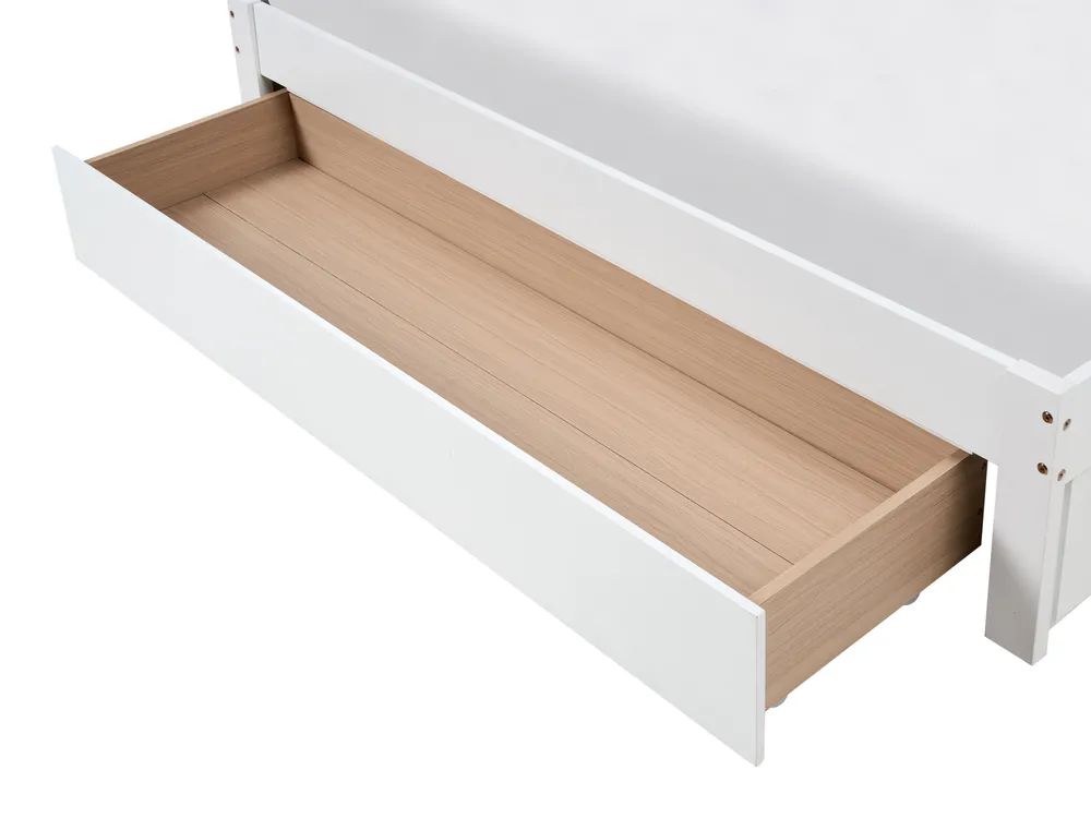 Bett mit Schubladen ohne Kopfteil GIAT Holz Weiß 180 x 200 cm_1023346