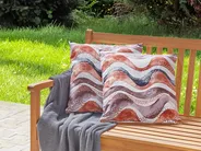 Gartenkissen 2er Set SEBORGA Abstraktes Muster 45 x 45 cm Braun_881044
