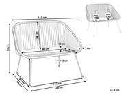Garden Bench ACAPULCO II 113 cm PE Rattan Black_968226