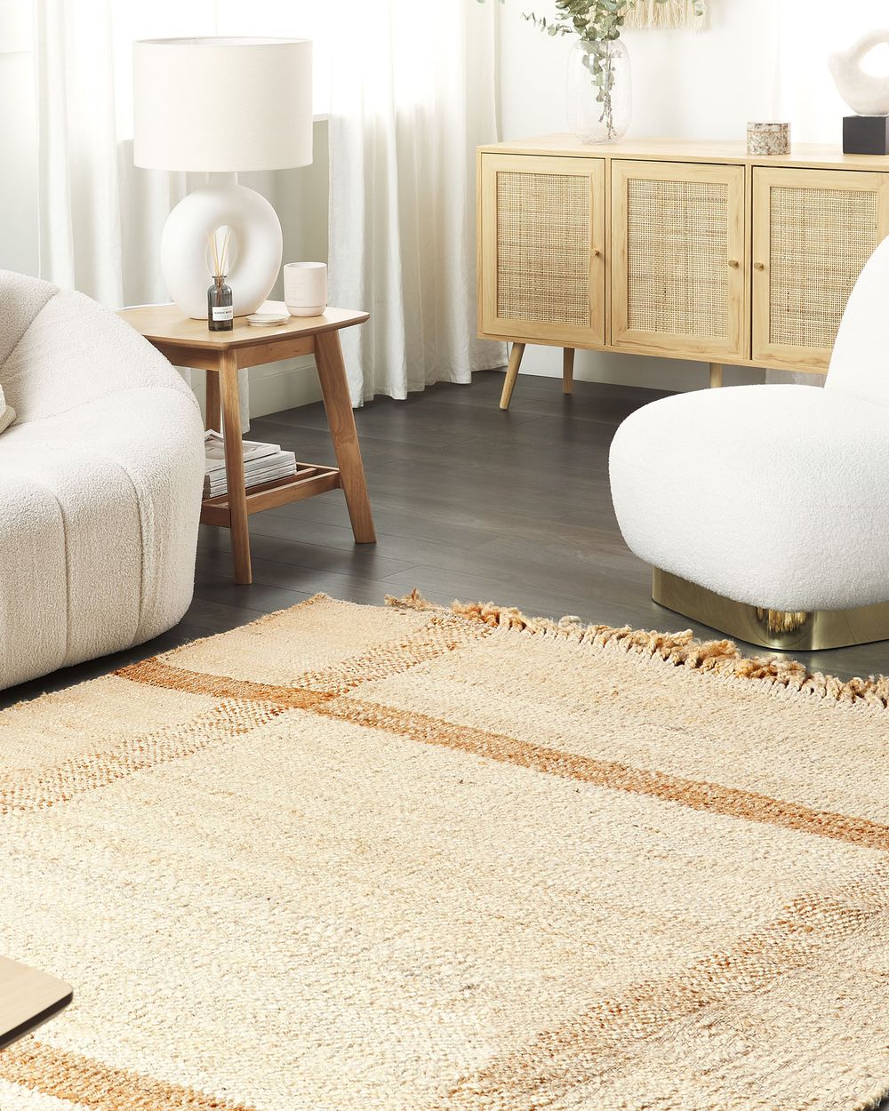 Vloerkleed YELMEZ Beige 160 x 230 cm Jute