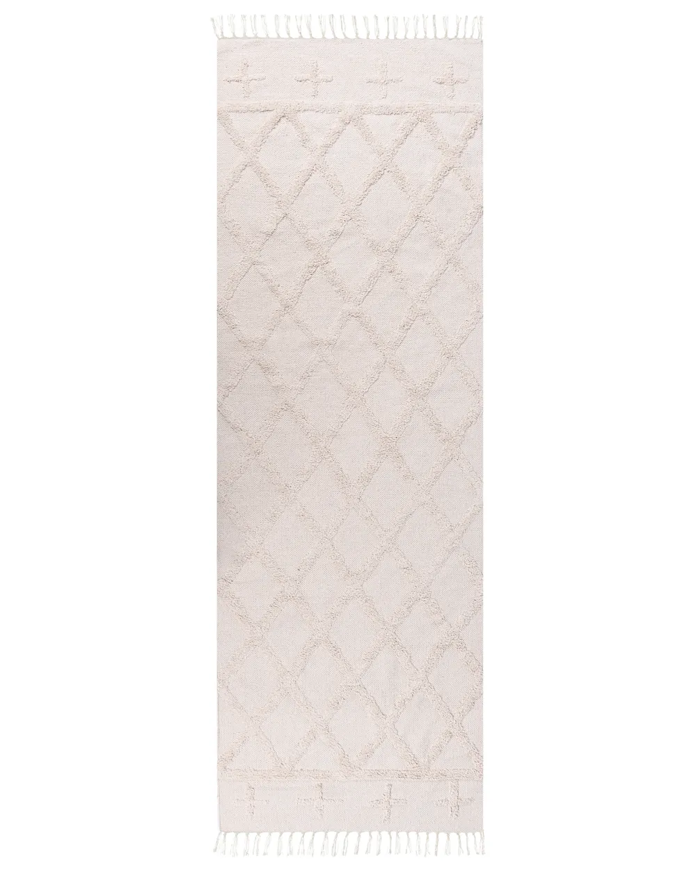 Teppich TOZLU Beige 80 x 230 cm Baumwolle_1004846