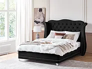 Bed Velvet AYETTE 160 x 200 cm (EU King Size) Black_1116964