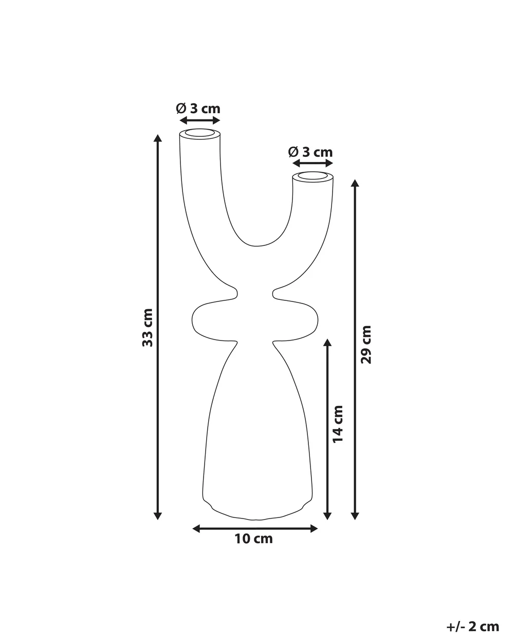 Kerzenständer KRADENIK 33 cm Metall Gold_1012982