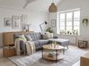 Corner Sofa 3 Seater MOTALA Fabric Light Grey Left Hand