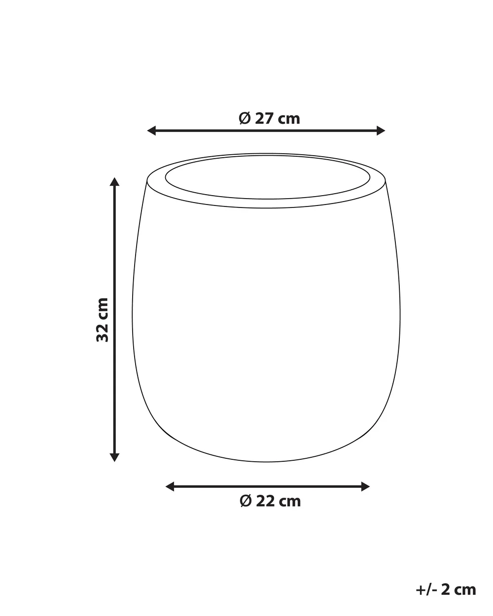 Blumenkübel LIVADIA 27 cm Cremeweiß_871599