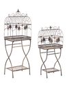 Set of 2 Shelving Units SICILY 43/37 cm 122/90 cm Metal Black