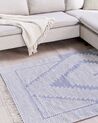 Teppich ANSAR Blau 160 x 230 cm Baumwolle
