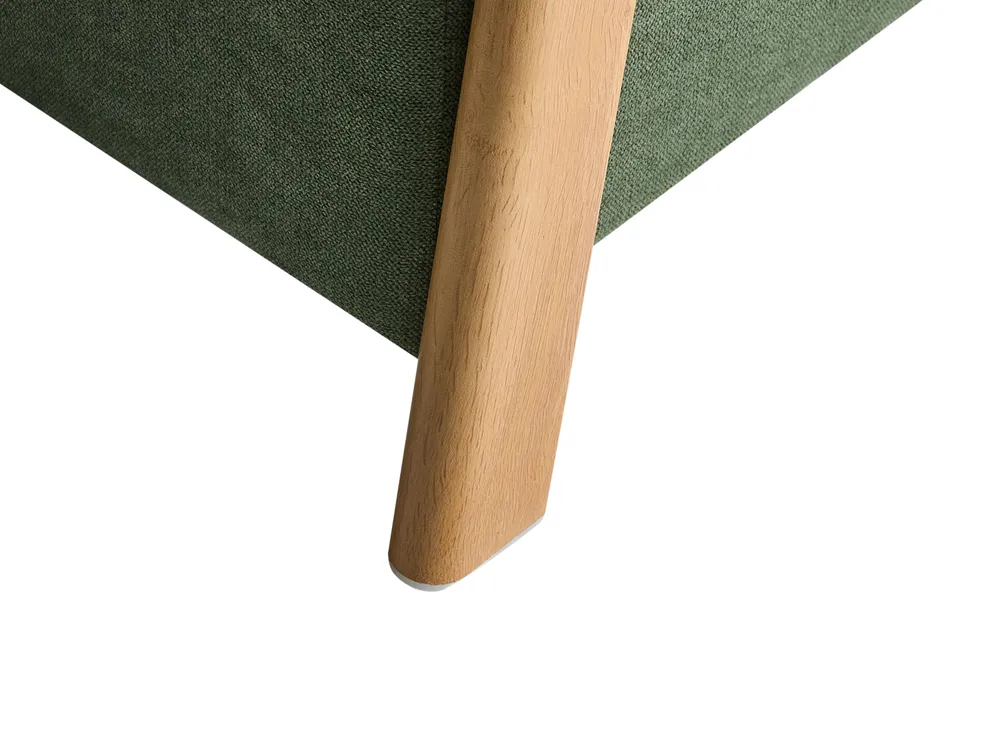 Pouf mit Stauraum EDLAND Stoff 45 cm Grün_1038225