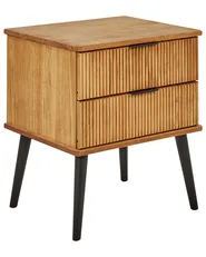 Nachttisch mit 2 Schubladen TIMMINS Kiefernholz Braun_936594