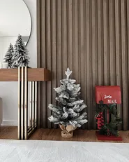 Künstlicher Weihnachtsbaum mit Schnee LED MALIGNE 90 cm Weiß_884883