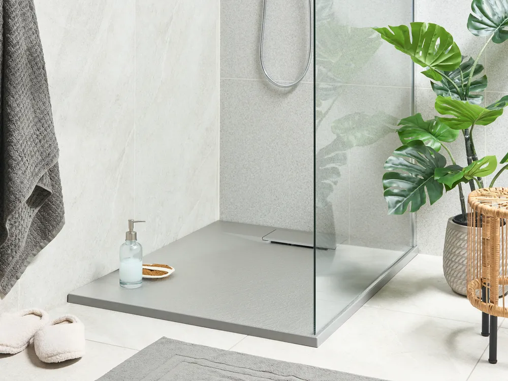 Duschwanne AZZURRO 80 x 100 x 3 cm Grau